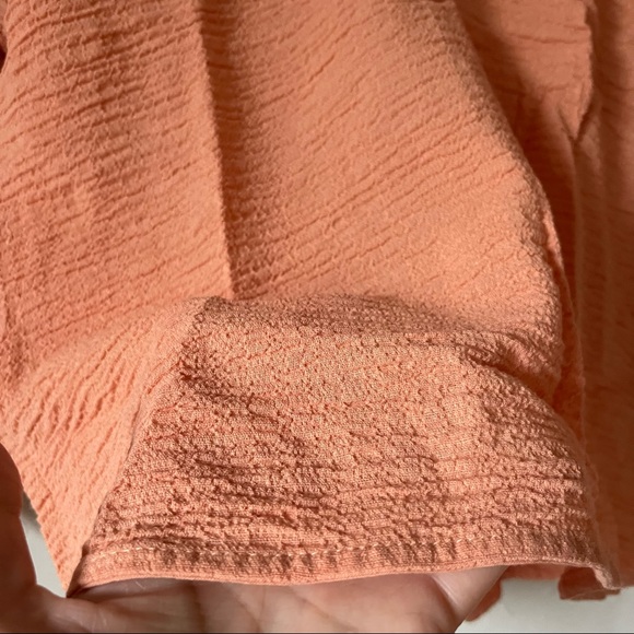 NWT Zara Crinkle V-neck top with cinch sleeves M - Picture 6 of 9